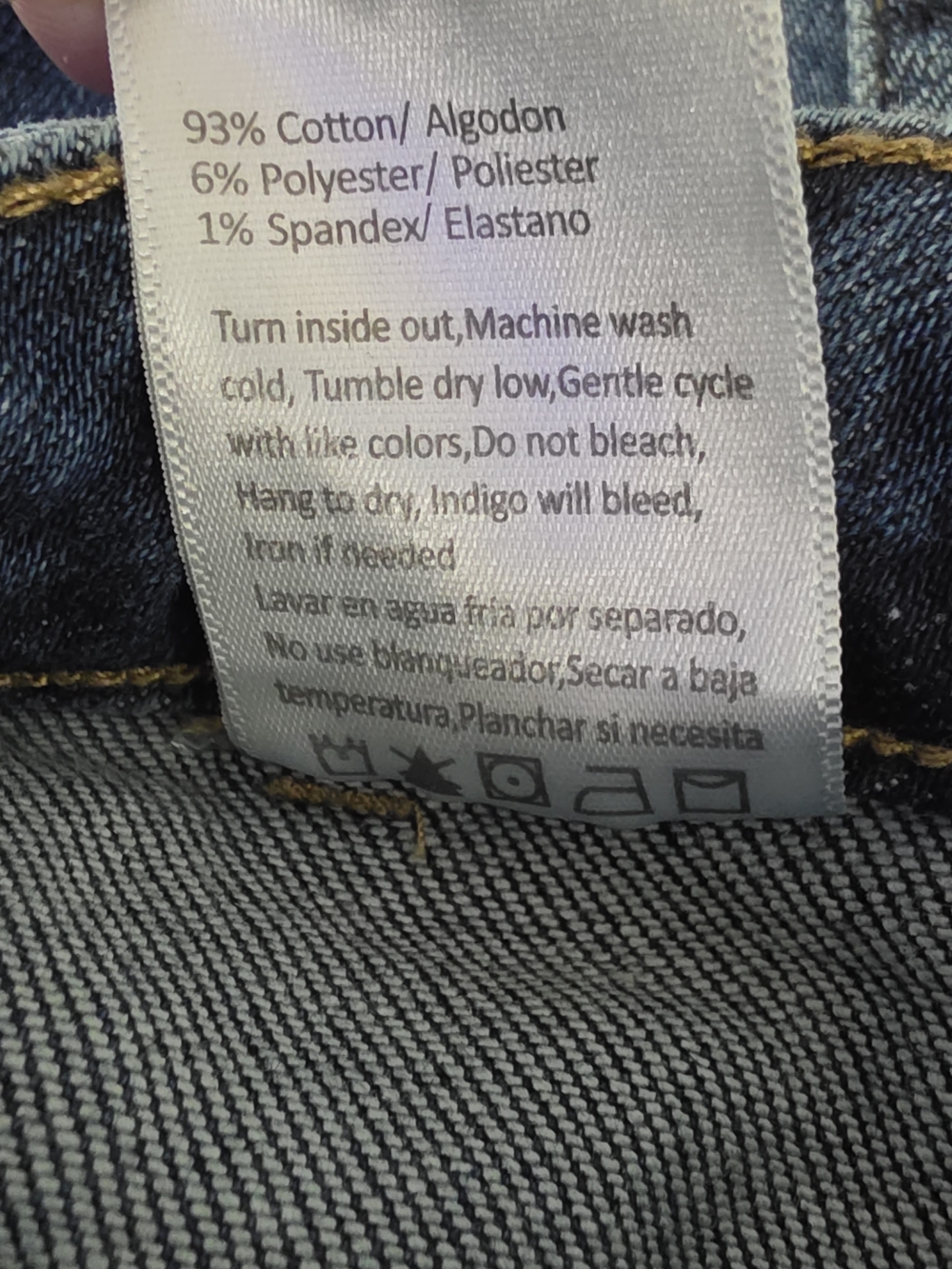 Risen Cargo Wide Leg Jeans Medium Wash High Waist Stretchy Denim Juniors Size 3 - Picture 11 of 11